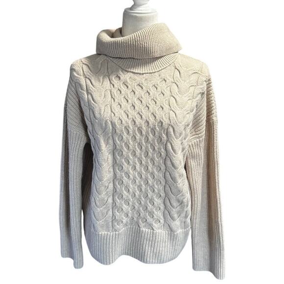 Banana Republic Sweaters - Banana Republic Cable Knit Cowl Neck Sweater – Cream – Size M